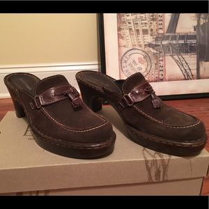 Brown Suede Ankle Heels